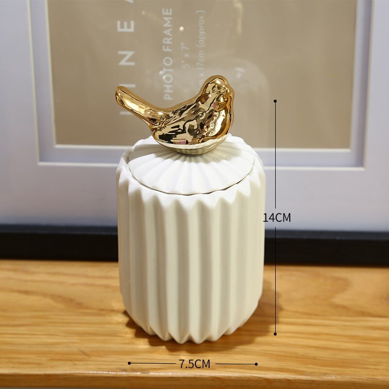 MINI Ceramic Animal Storage Jars Bear Rabbit Cover Spices Candy Tank Container Coffee Jewelry Kitchen Organizer Decoration Craft: 4