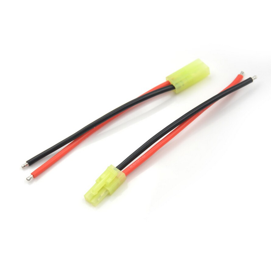 Tamiya-Mini-connecteur en queue de cochon mâle et femelle, adaptateur de prise, avec câble en Silicone étamé de 10cm, pour chargeur de batterie RC de voiture