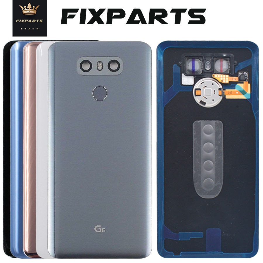 Glas Batterij Cover Voor LG G6 H870 H870DS H871 H872 H873 LS993 US997 VS998 Rear Behuizing Back Case + Touch ID Boutton Camera Lens