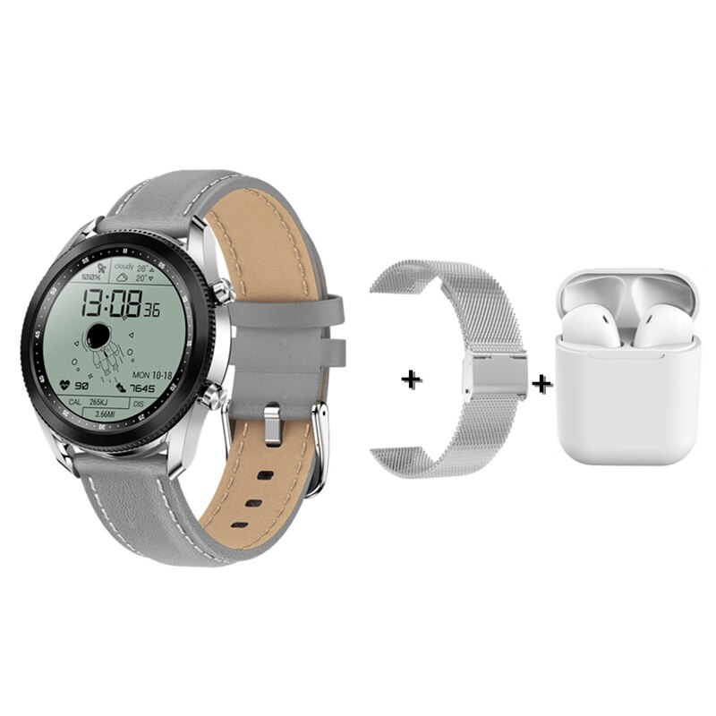 Inteligentny zegarek mężczyźni TK88 obrotowy ekran Bezel Bluetooth muzyka prognoza pogody ciśnienie krwi SPO2 Smartwatch dla androida iPhone: L