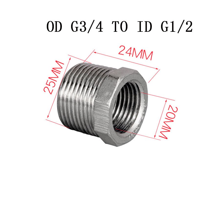 1/2" 3/4" 1 BSP Thread Tee Elbow Docking Hex Nipple Threaded Reducer Pipe Fitting 304 Stainless Steel: Blue