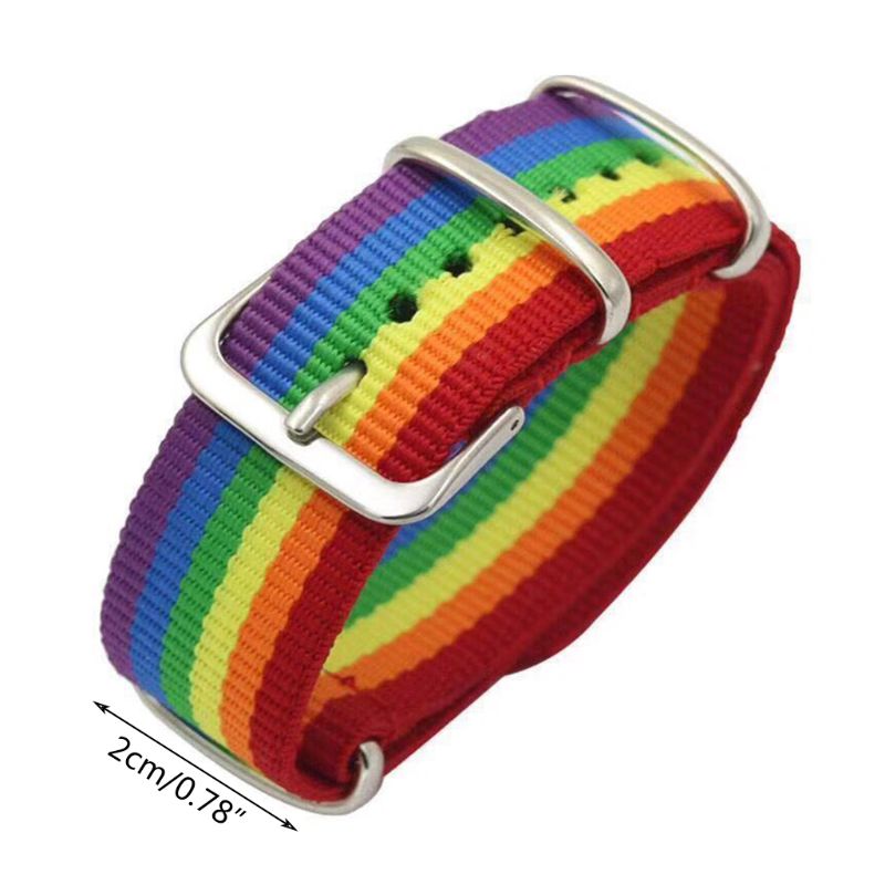 Parejas pulsera de arco iris ajustable mujer pulsera para chica Correa brazaletes coloridos de San Valentín vacaciones