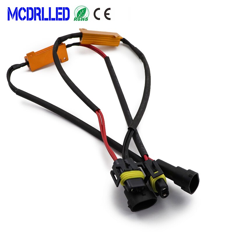 2PCS H7 Headlight Car LED Canbus Load Resistance 9005 9006 H11 H8 Auto 50W Decoder Controller Warning Resistor 12V
