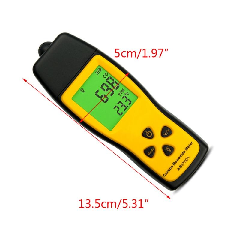 AS8700A Draagbare Co Gas Analyzers Handheld Koolmonoxide Meter Tester 28TC