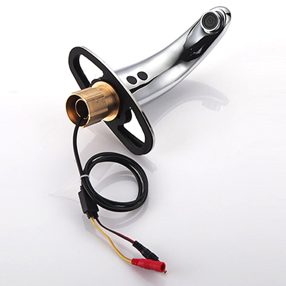 Touch Free Modern Home Bathroom Battery Power Basin Copper Cold Water Automatic Infrared Tap Splash Proof Sensor Faucet Sink