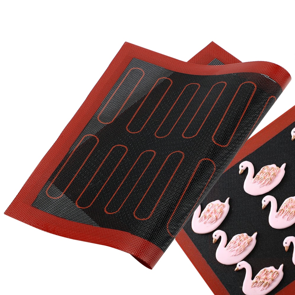 Voor Macaron Koekje Brood Bladerdeeg Geperforeerde Pad Bakvormen Oven Vel Liner Siliconen Mat Non Stick Bakken Mat 40*30cm
