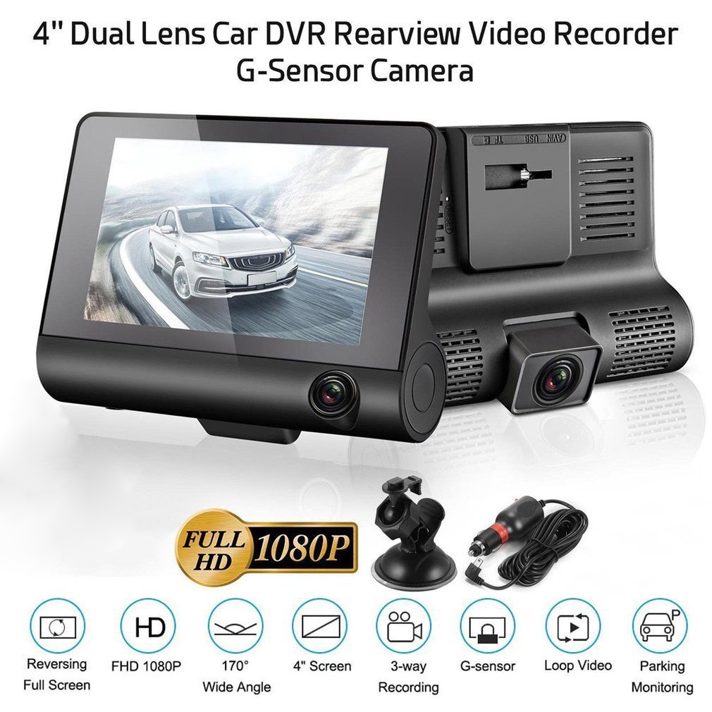 Wide Shooting Angle Video Recording 4 Inch Camera Car Dvr Recorder Essential for Car Driving