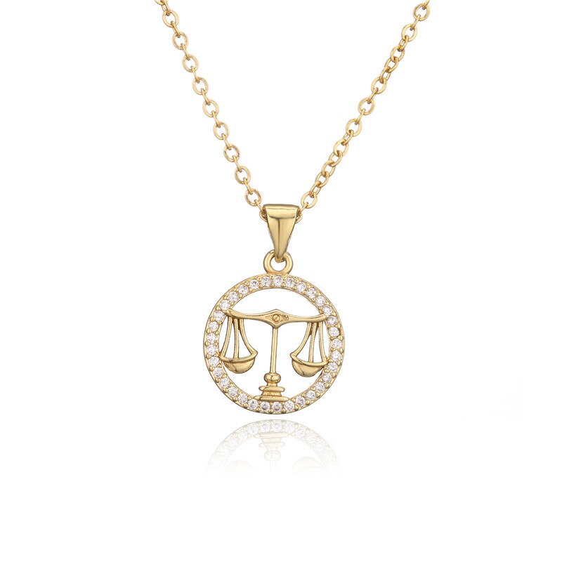 Trendsmax 12 Sterrenbeeld Sterrenbeelden Hangers Kettingen Voor Vrouwen Mannen 585 Rose Goud Mannelijke Sieraden Mode Verjaardagscadeautjes GPM16: 11