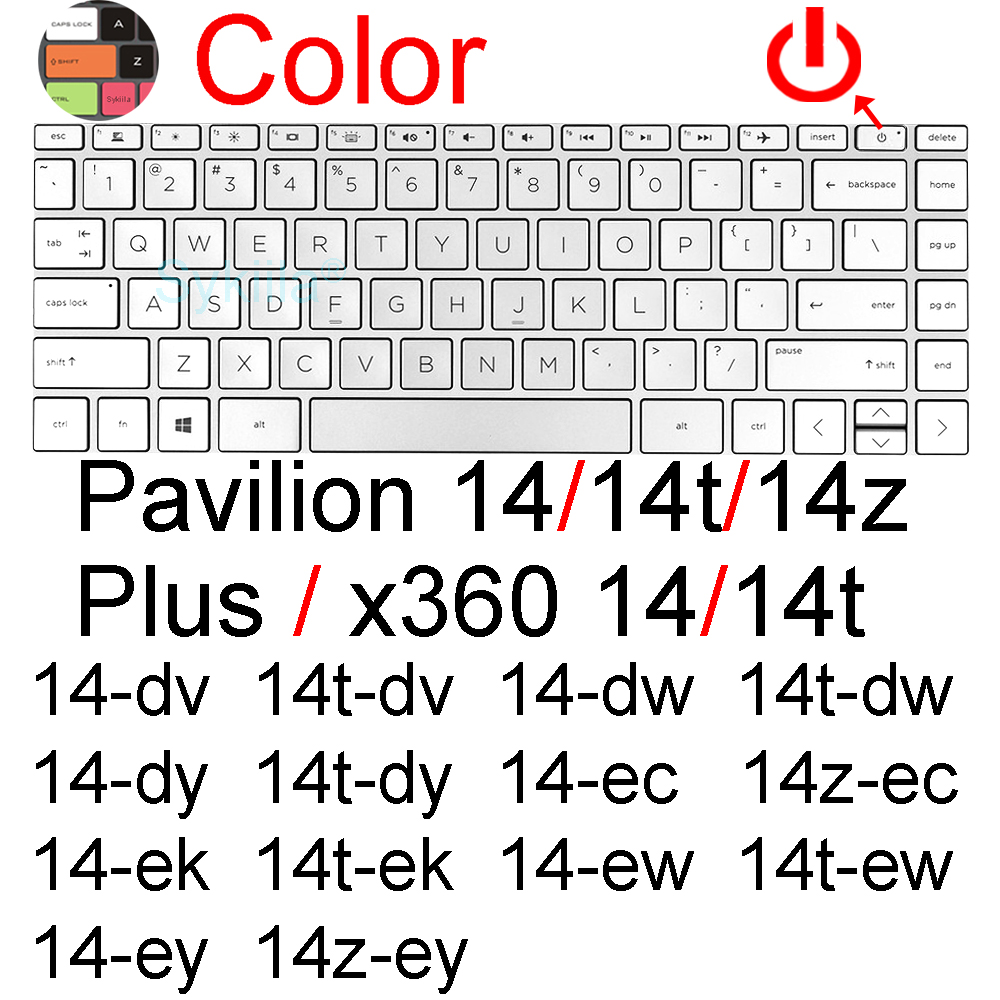 Funda de teclado para HP Pavilion 14 14-eh 14-cd 14-ab 14-ce 14-bp 14-ba 14-al 14-e 14- n 14-r dv4 dm4 funda protectora de silicona: Transparente