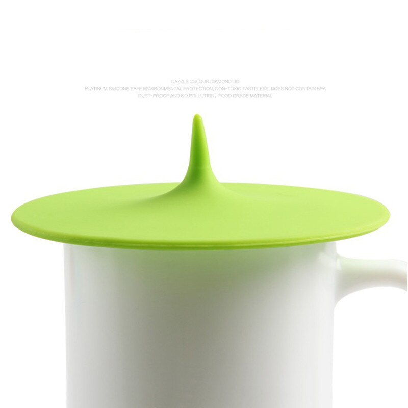1pc silikon lekkasjesikker lufttett forseglet koppdeksel i glass kaffekrus sugeforsegling lokk hette deksel godteri farge b