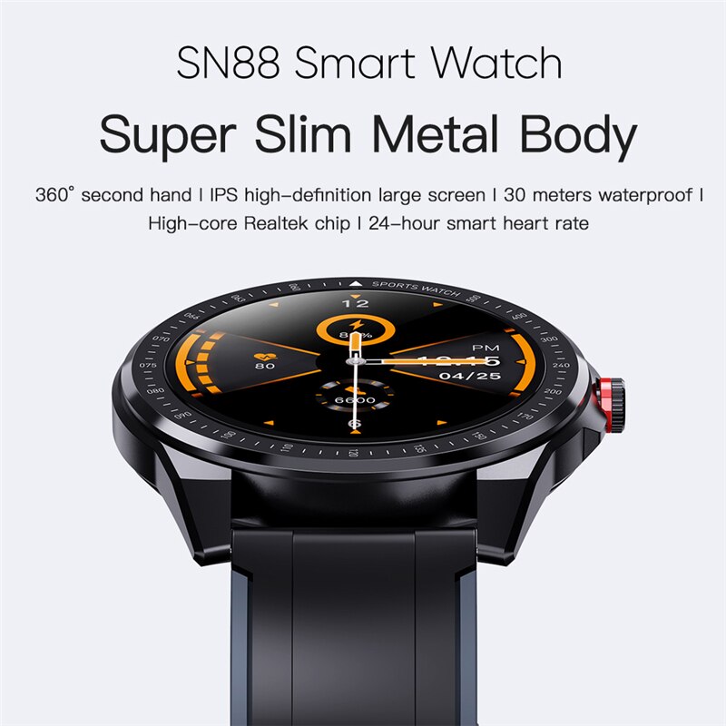 Gps Smart Horloge SN88 Mannen Diy Ui 60 Dagen Standby Voor Android Ios Bluetooth Sport IP68 Hartslag Fitness tracker Smartwatch