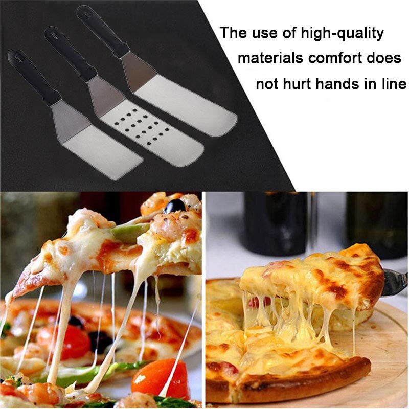 TEENRA 3 stks/set Gebakken Pan Biefstuk Spatel Keuken Schop Steak Truner Schraper Pizza Spatel Ei Ingelaste Spatel Plastic Handvat