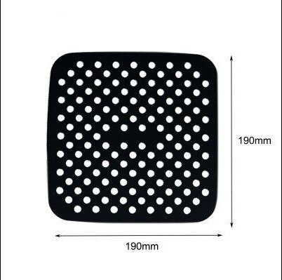 silicone molds for air fryer paper Square Baking silicone shape for airfryer oven paper without oil For baking &amp; pastry tools: 7.5inch Black