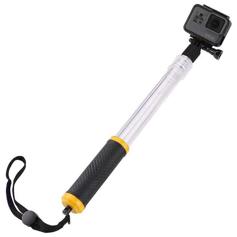 Bâton de Selfie étanche pour GoPro pôle flottant Transparent extensible pour caméras GoPro Hero, 14-24 pouces télescopique étanche Ha: Default Title