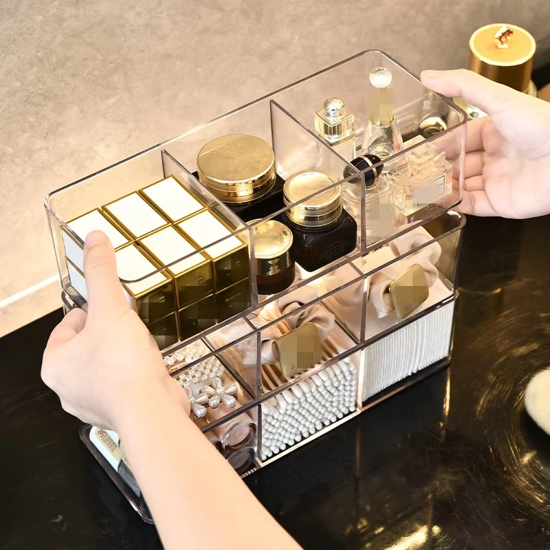 Makeup-organisator til skuffe, makeup-organisator til forfængelighed, bordplade, badeværelse, køkken og opbevaringskasser