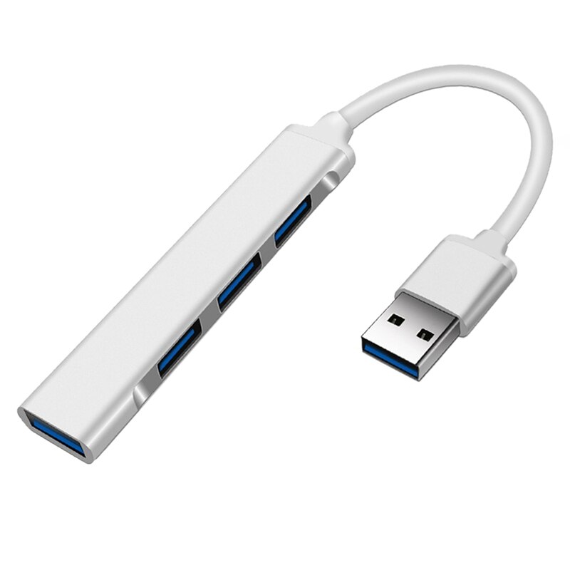 Usb-hub-extensies 4- poorts usb 3.0- hub ultraslanke draagbare datahub toepasbaar
