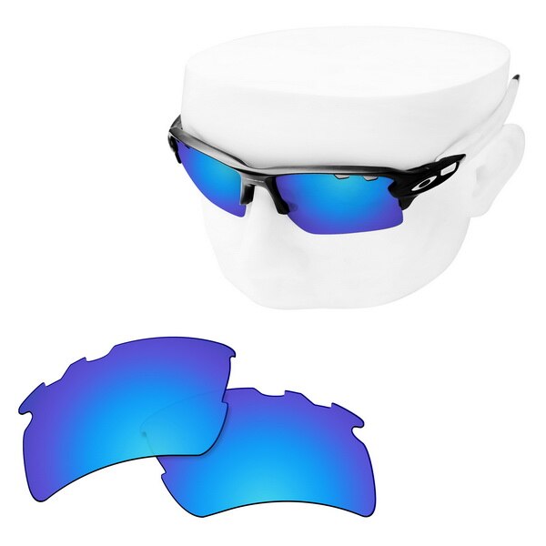Verres de remplacement anti-rayures OOWLIT pour-lunettes de soleil polarisées Antix gravées Oakley: Blue