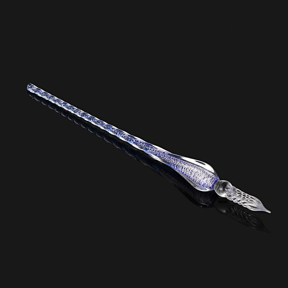 0.7mm Glass Dip Pen Drip Fountain Pens Filling Ink 9 Colors Painting Signature Writing Diy Craft School Stationary: 10