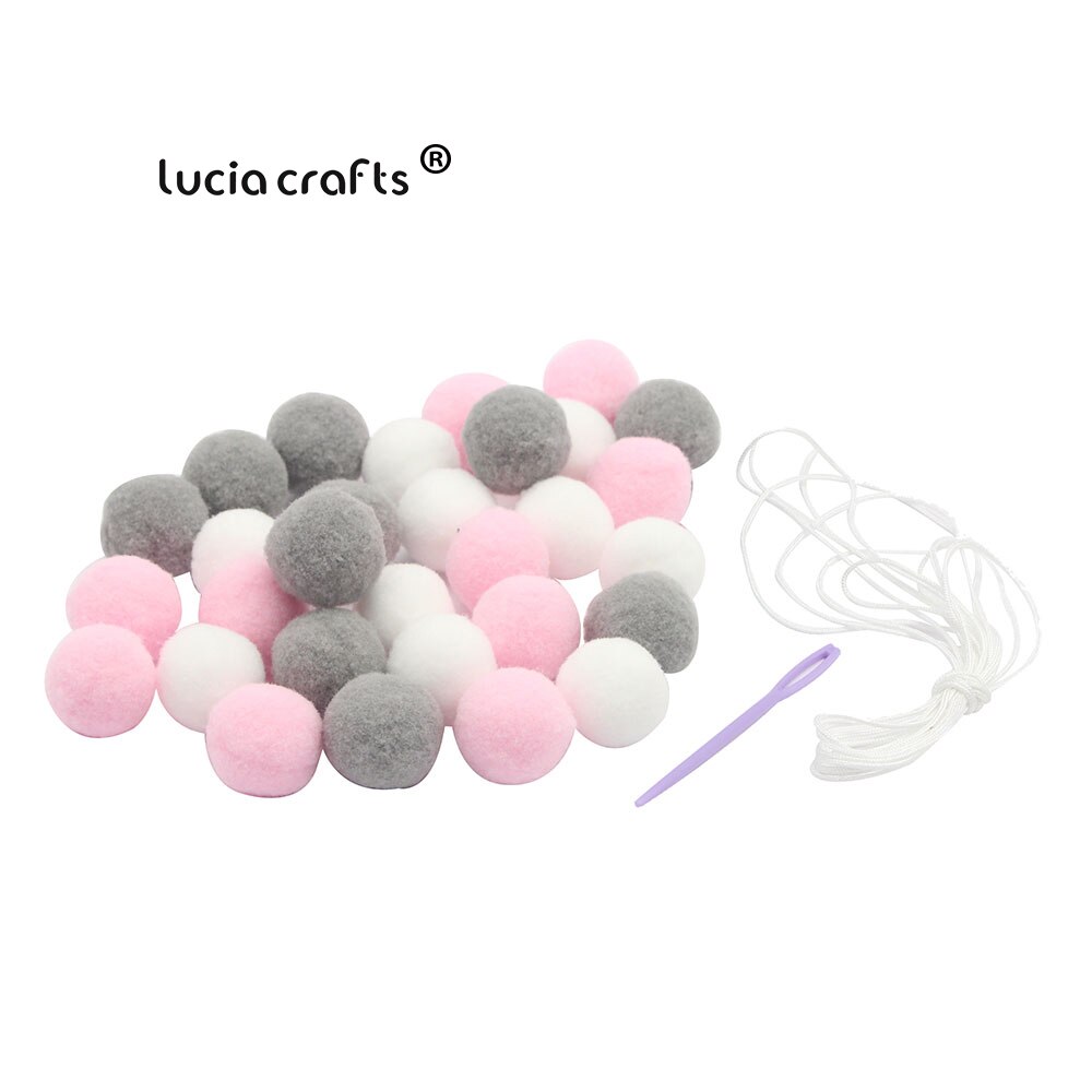 Lucia crafts Approx 30 pcs/lot Wool Felt Balls Nordic Style DIY Kids Room Decoration Hanging on Wall Pom Poms Props J1006: Color 5