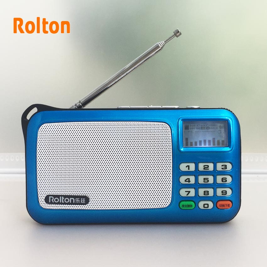 Rolton W505 Draagbare Radio LCD Dot Matrix Display Toont De Teksten Ondersteuning USB En Kaart Mini Speaker Claus Walkman Speaker lithi