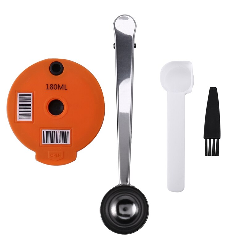 Reusable Coffee Capsule Italian for Coffee Machine with Spoon: 180ml