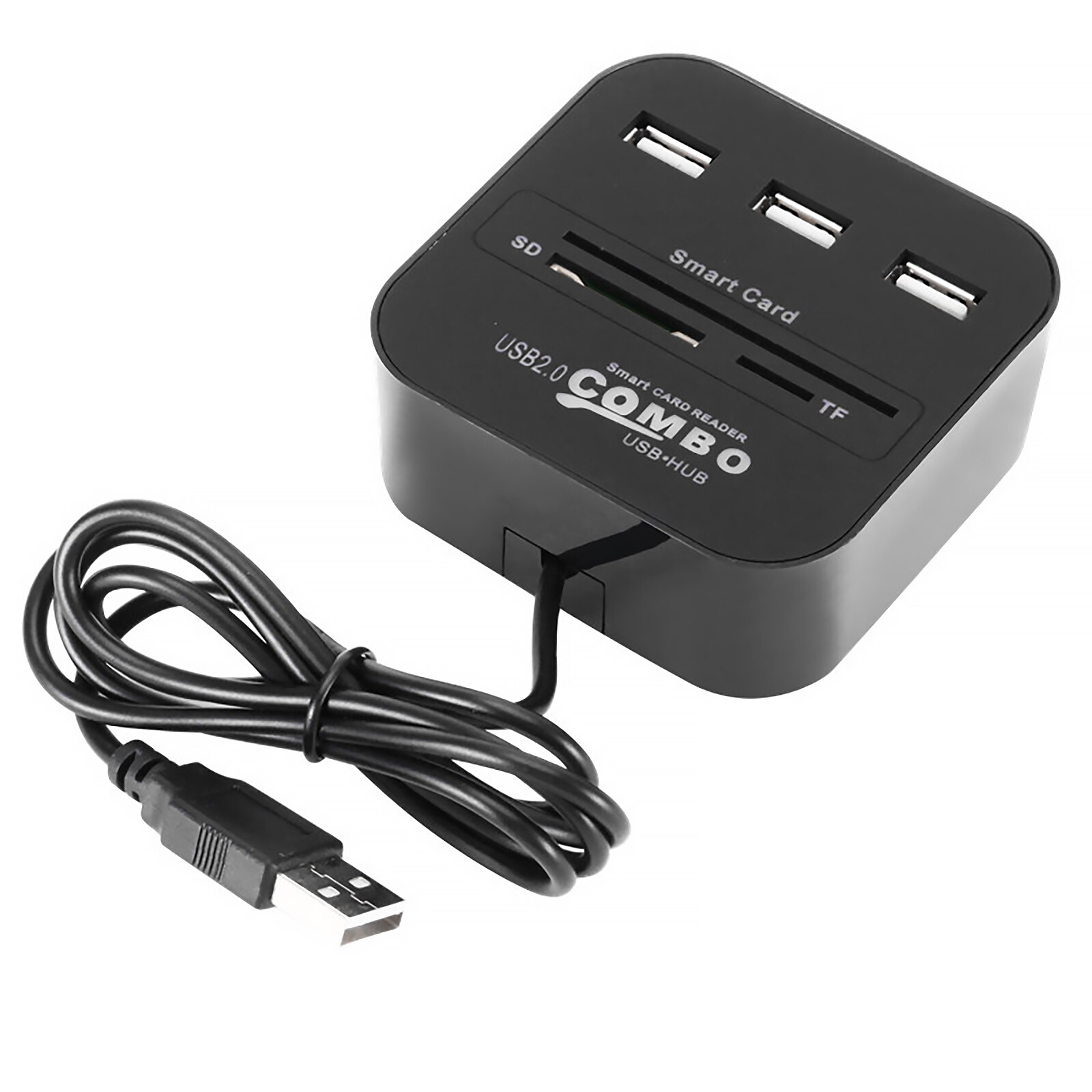 Smart Card Reader USB 2.0 For Bank Card DOD / CAC / SIM / TF / Credit Card Reader Writer Flash Drive Cardreader Adapter Portable: Default Title