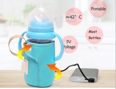 Usb babyflaskevarmer bærbar rejse mælkevarmer spædbarn fodringsflaske opvarmet dæk isolering termostat madvarmer: Smukke fedt kvinder -001b
