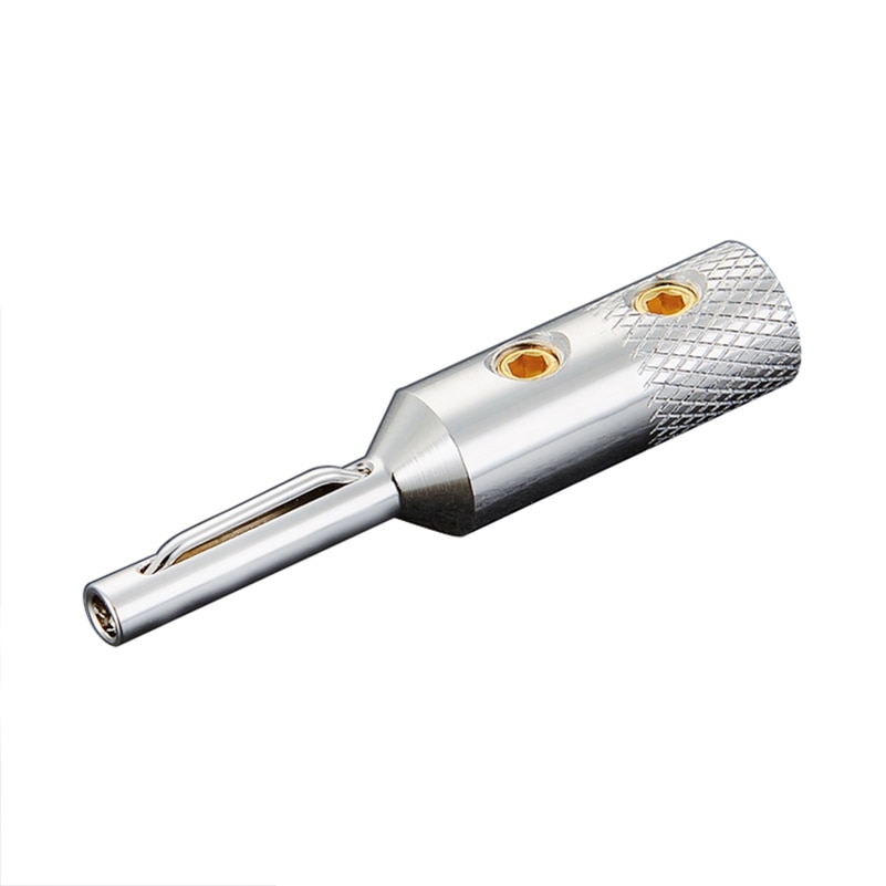 Viborg 4 pièces VB401S pur cuivre argent plaqué fiche banane haut-parleur câble prise HIFI Audio fiche banane
