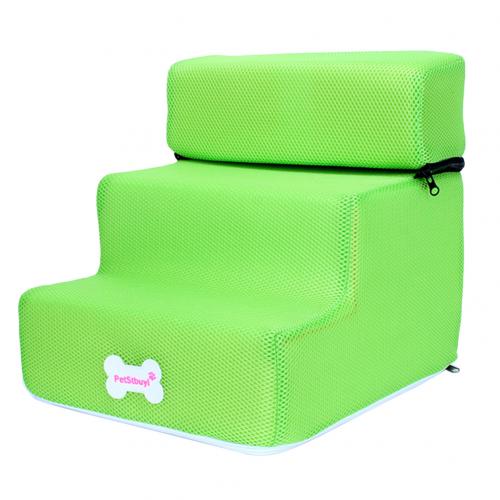 Koty dla małych psów zwierzęta 3 kroki zdejmowana antypoślizgowa rampa wspinaczka zdejmowana drabina łóżka: zielony