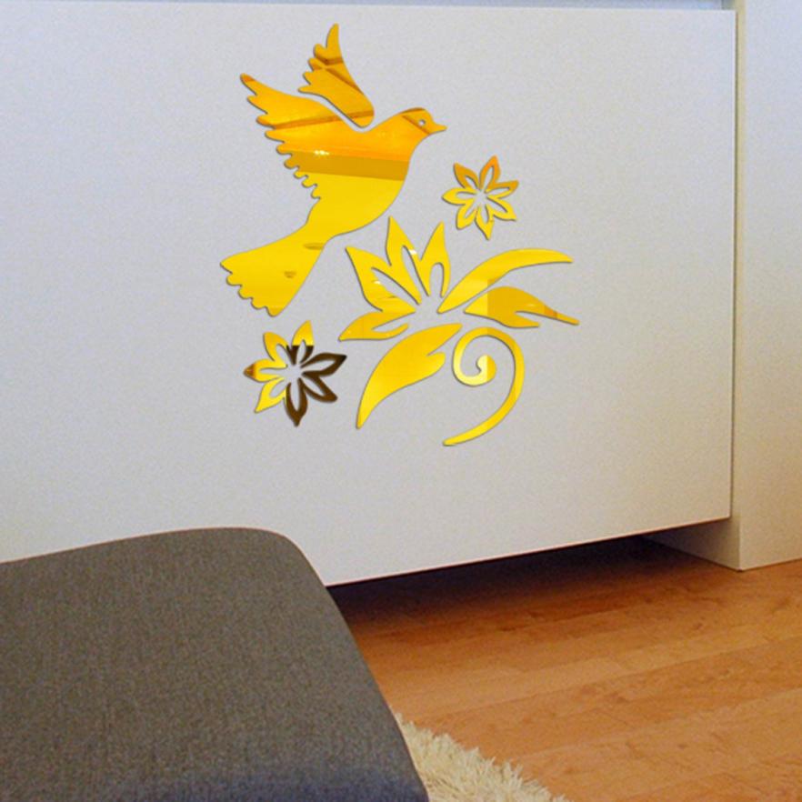 Wallstickers etiqueta da parede mirror 3d aftagelige klistermærker til væg badeværelse diy indretning wallsticker 18 mar 29: Sort