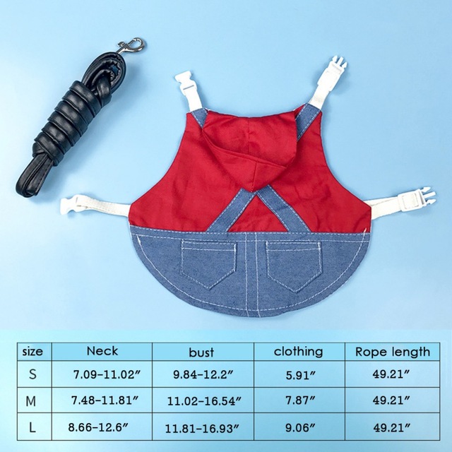 Vêtements pour animaux de compagnie, veste en Denim pour lapin, manteau, petit Animal, harnais, gilet, ensemble pour furet, lapin, Hamster, cochon d&#39;inde, accessoires pour animaux de compagnie: 4 / L