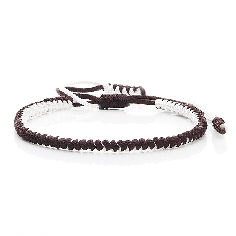 Tibetan Buddhist Adjustable Handmade Braided Bracelets & Bangles Original Knots Lucky Rope Charm Bracelet For Women Men Jewelry: style 8