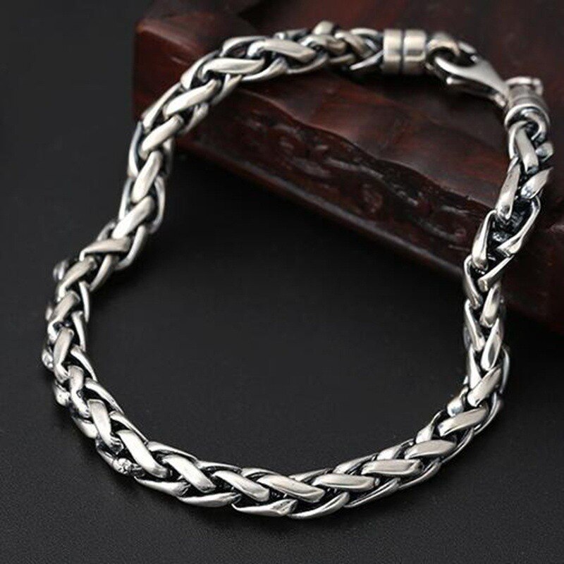 Vintage punk metalen armbanden voor mannen en vrouwen, geweven touwketting, vriendschapsarmband voor koppels, sieraden