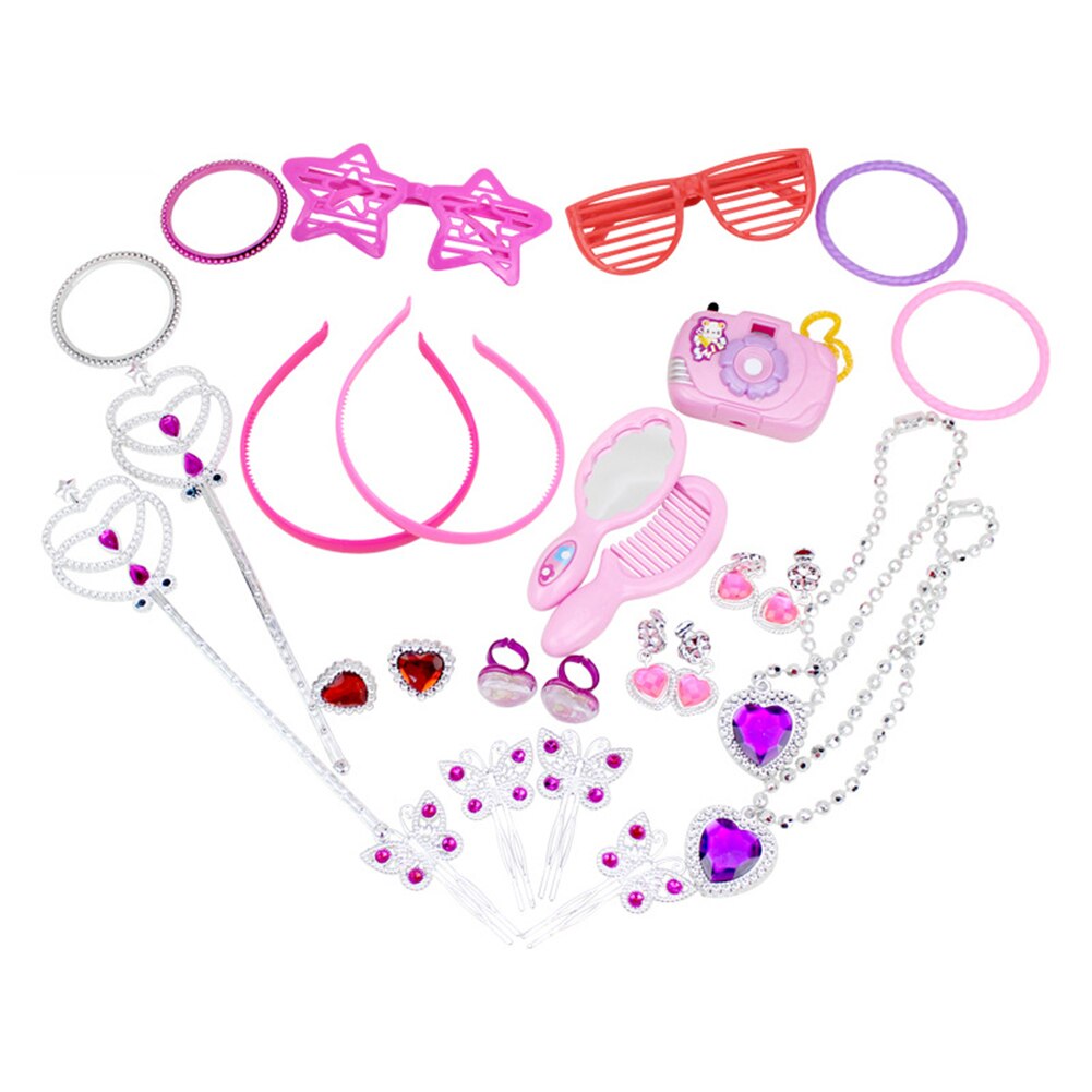 72Pcs/Set Princess Pretend Jewelry Necklace Fairy Wand Girl Dress up Play Toy