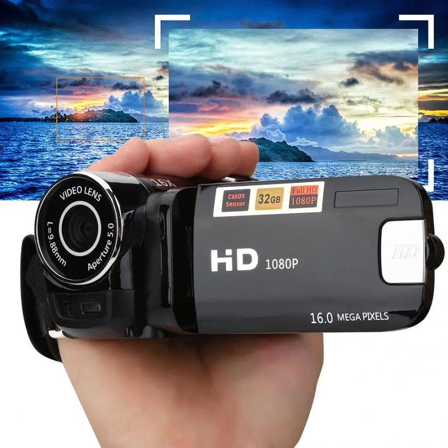 Mini Children's Digital Camera 270 Degree Rotation Screen HD 2MP Kids Birthday Christmas Portable Photo Video Camcorder
