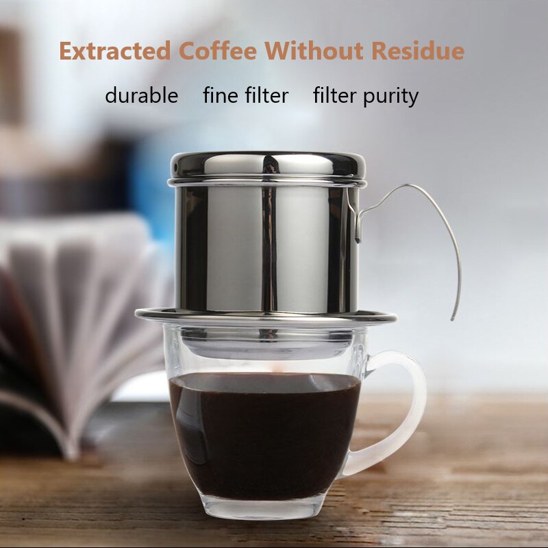 Maceta de goteo vietnamita de acero inoxidable 304, utensilios para café, filtro, accesorios de cocina, 1 Uds.