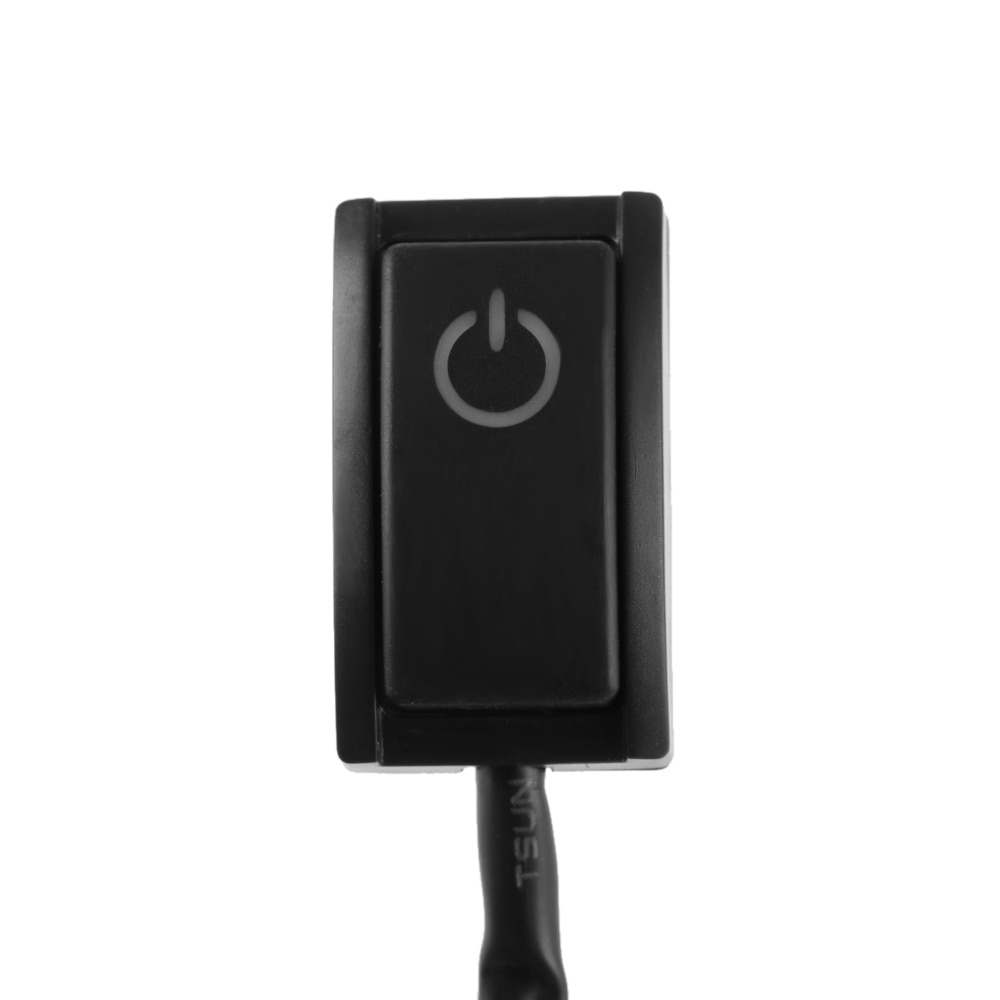 Universal DC12V/200mA Black Car Push Button Switch Adhesive Latching Turn ON/OFF Switch Symbol Paste Type Push Button