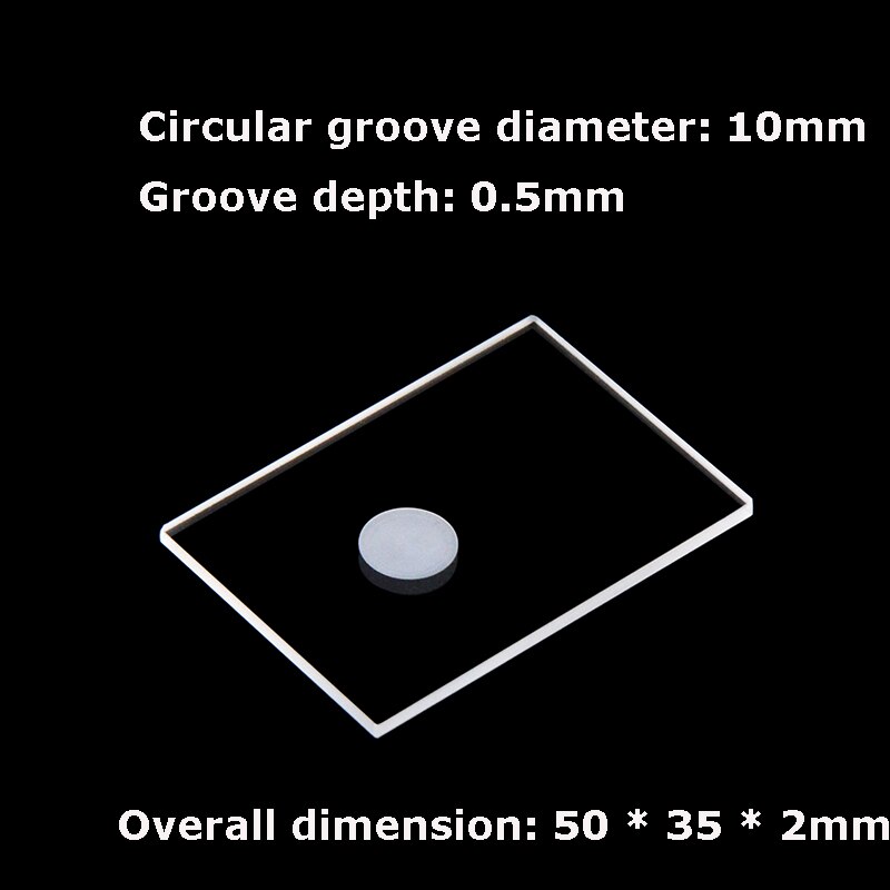 Quartz Glass Slice XRD Sample Groove Test Slice Groove Glass Square Groove Round Groove Frosted Slotted Slice