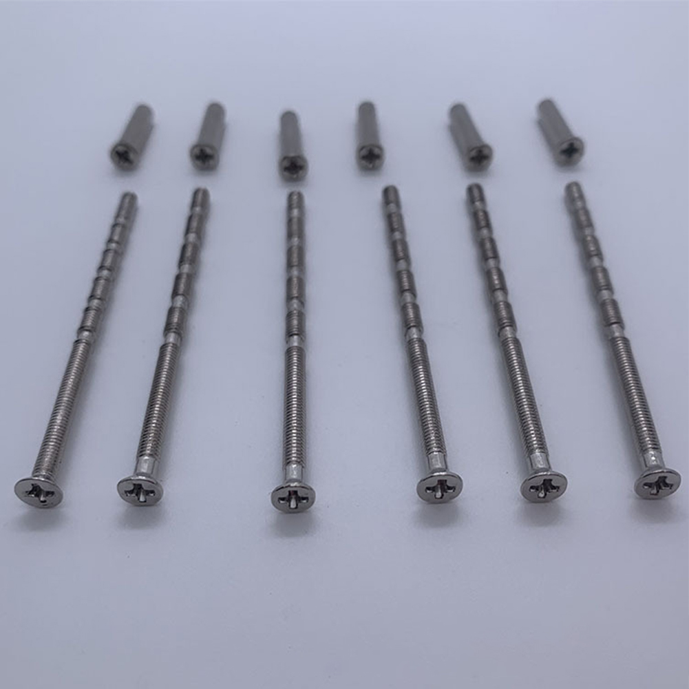 Jeu de vis de poignée de porte, 25 pièces/ensemble, boulon de poignée de porte à travers les fixations pour poignée de porte, boutons de Roses, serrure de porte, vis métalliques, matériel