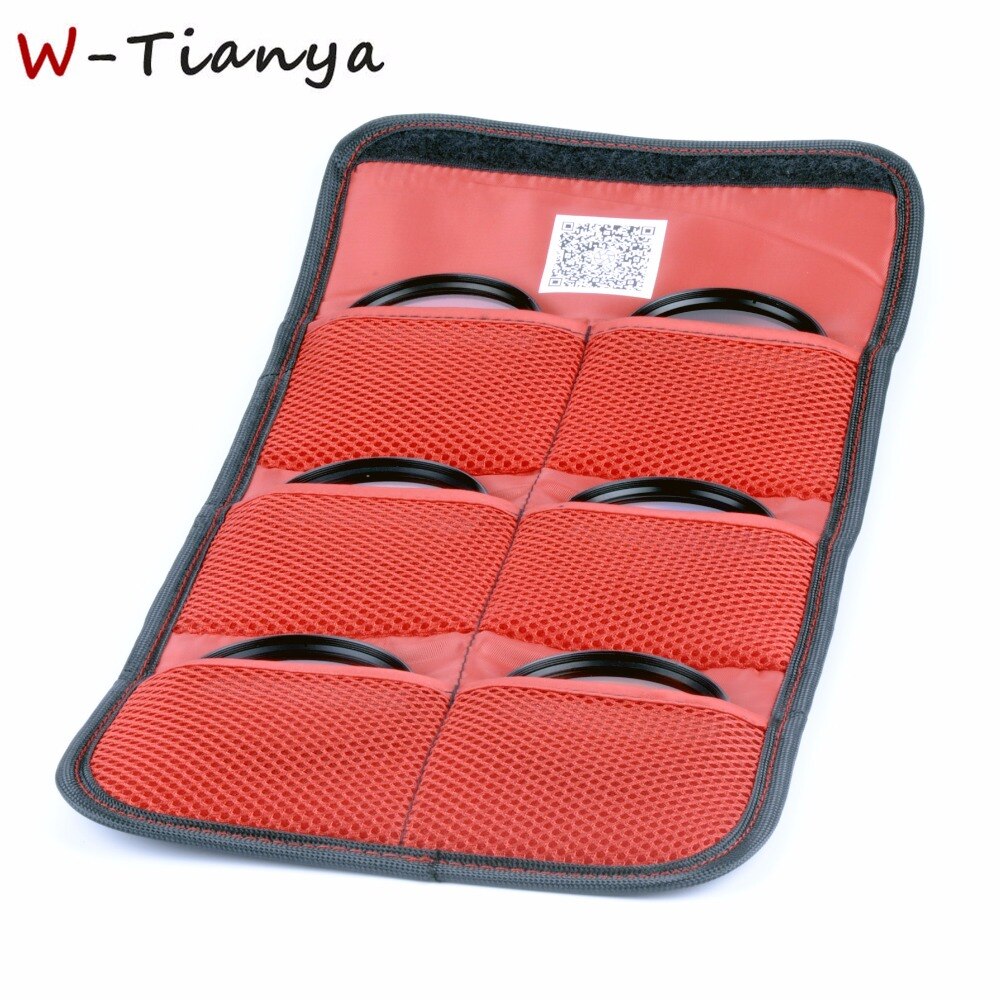 WTIANYA Camera Filter Case Wallet Pouch 6 Pockets Camera Filter Bag For Canon NIKON SONY camera Lens Filters 37mm to 82mm