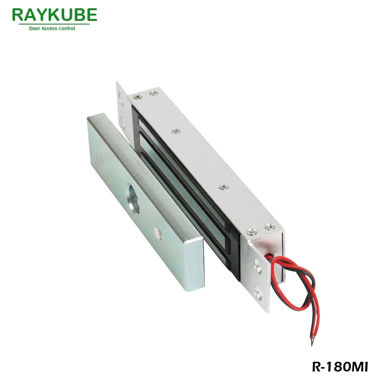 RAYKUBE 180KG(350Lbs) Magnetic Lock With Mortise Mount For Dooe Access Control System Electric Lock R-180MI