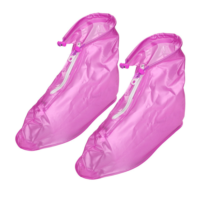 Men Women Kids Outdoor Rain Shoes Boots Covers Waterproof Slip-resistant Overshoes Travel for Galoshes High-Top Anti-Slip: Pink