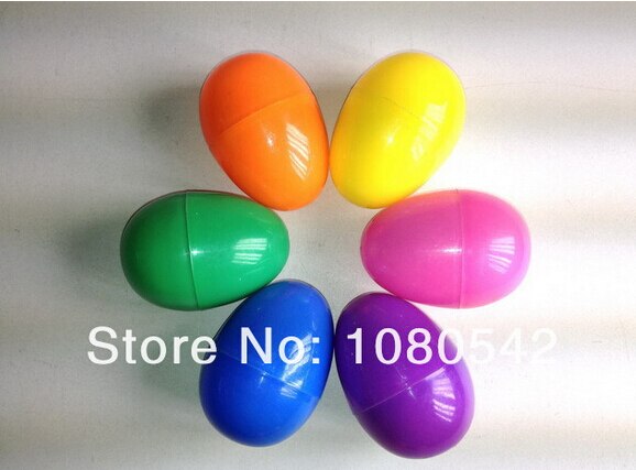 Effen kleur Plastic ei Paasei voor 6x4 cm 50 stks/partij