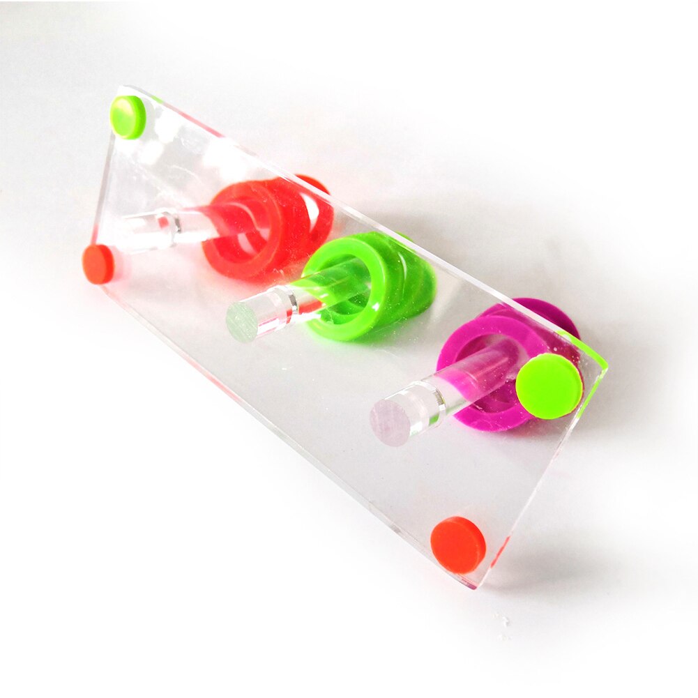 Interactive Parrot Toy Set Intelligence Funny Bird Home Development Acrylic Color Separate Small Ring Pet Training Educational