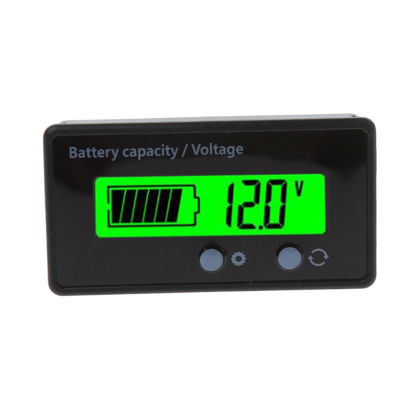 Indicador de capacidad de batería de litio de plomo ácido LCD, voltímetro, probador de voltaje, 8-70V