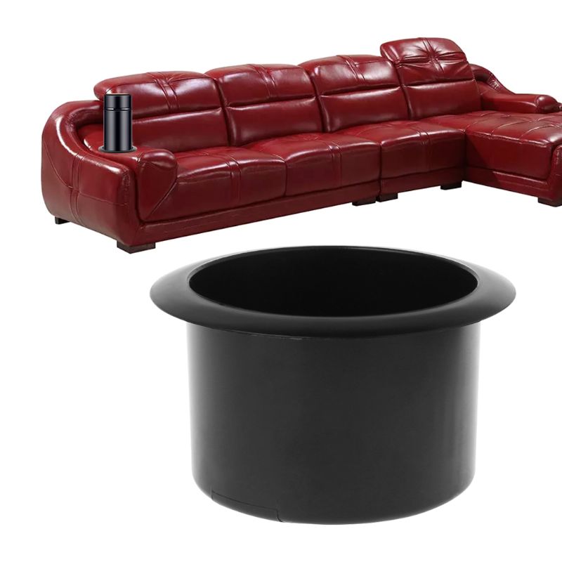 Plastic Black Insert Cup Holder Drink Bottle Placing Rack For Car Marine Boat RV Truck Office Sofa 83XA