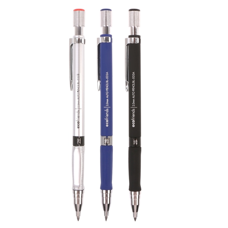 2.0mm 2B Lead Holder Automatic Mechanical Drawing Pencil Draughting Stationery