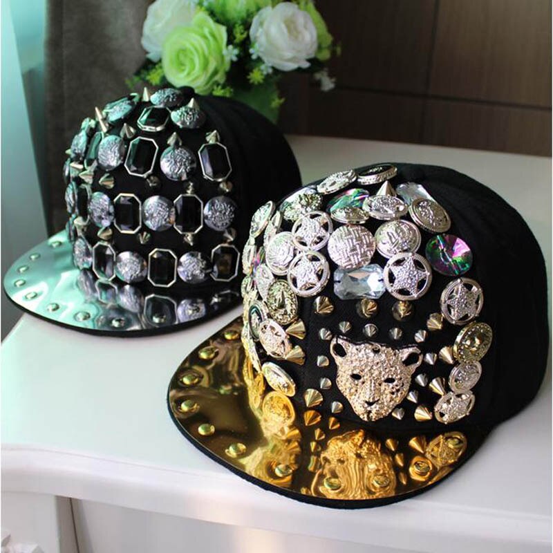 Doitbest Europa Metal Punk Kids Baseball Caps Klinknagels Kinderen Hip Hop Cap Snapback Caps Jongens Meisjes Pet Ouder-kind Hoed