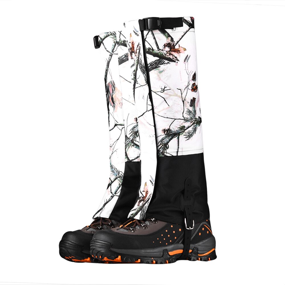 Polainas de pierna de nieve impermeables para hombre y mujer, polainas para botas, senderismo, Camping, escalada, pesca, Mangas de pantorrilla para exteriores: L