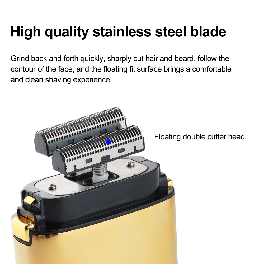 Kemei Tx1 Wiederaufladbares Metallgehäuse Pro Elektrorasierer für Männer Haar Bart Elektrorasierer Glatze Rasiermaschine Finishing Fade